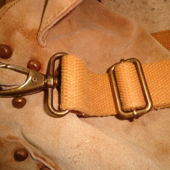 Free People Mojave Messenger Bag Leather Distressed Tan Adj Strap - Picture 11 of 14